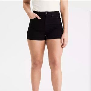 AMERICAN EAGLE CURVY HI-RISE SHORTIE next level stretch size 4